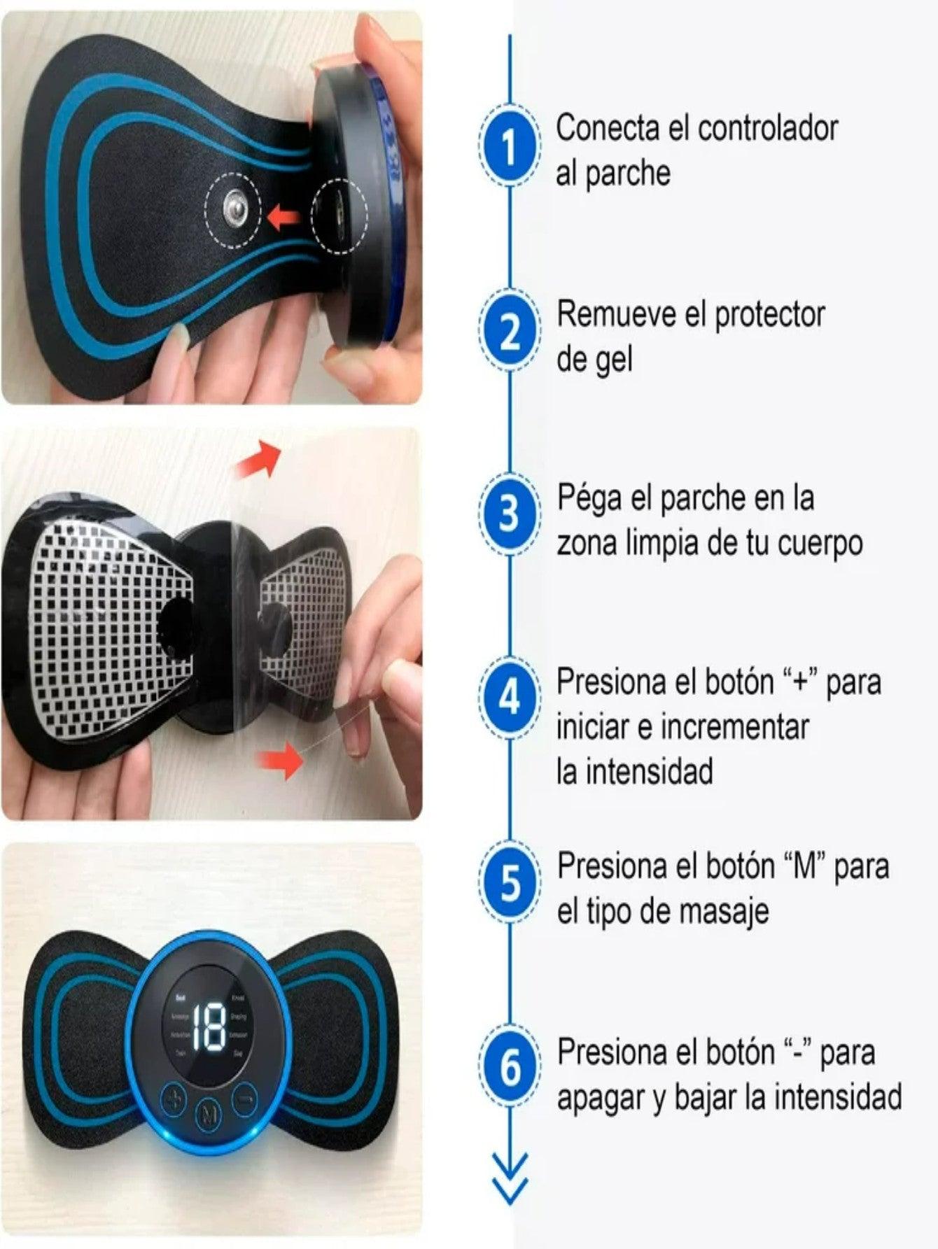 mini Masajeador Eléctrico de Pulsos EMS - TodoChingon